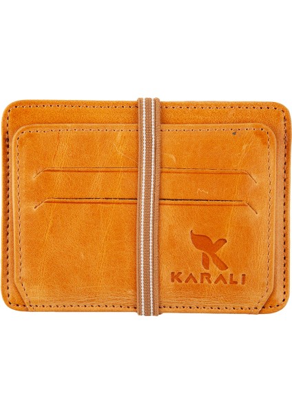 Deri Kartlık Crazy Hardal K572-05
