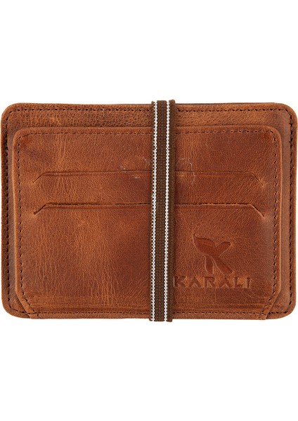 Deri Kartlık Crazy Taba K572-11