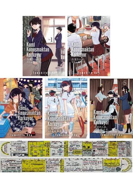 Komi Konuşmaktan Korkuyor 5 Cilt Manga Seti - Tomohito Oda + Matematik Öğreten Cetvel