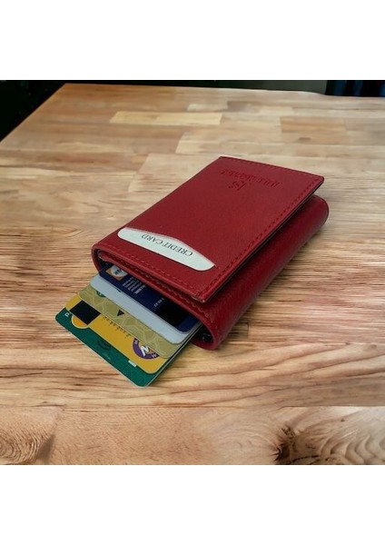 Otomatik Mekanizmalı Kartlık Rfid Korumalı Para & Kartlık Unisex Cüzdan Çıtçıtlı