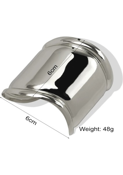 Bone Cuff Unisex Kalın Silver Kelepçe Kemik Manşet Bileklik