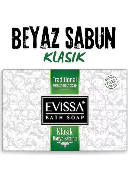 Klasik Banyo Sabunu 4×150 gr 600 gr Beyaz Sabun