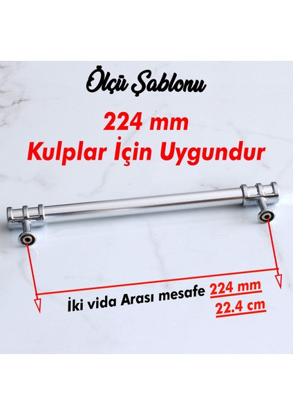 Yüzük Kulp 224 mm Krom Metal Mobilya Mutfak Çekmece Dolap Kapak Kulpları Dolabı Kulbu Kulpu 22.4 cm