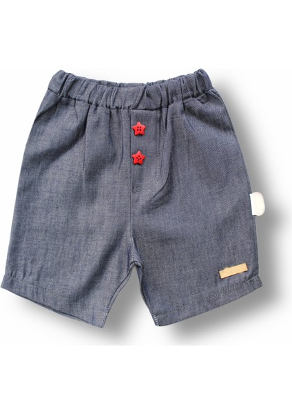 6-9 9-12 12-18 Ay Vip Yaka Şapkalı Kısa Kollu Sweat 3lü Erkek Bebek Takımı