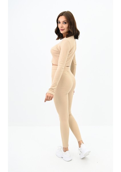 Kadın Kaşkorse Crop Tayt Takım 3727-23 fırsatları