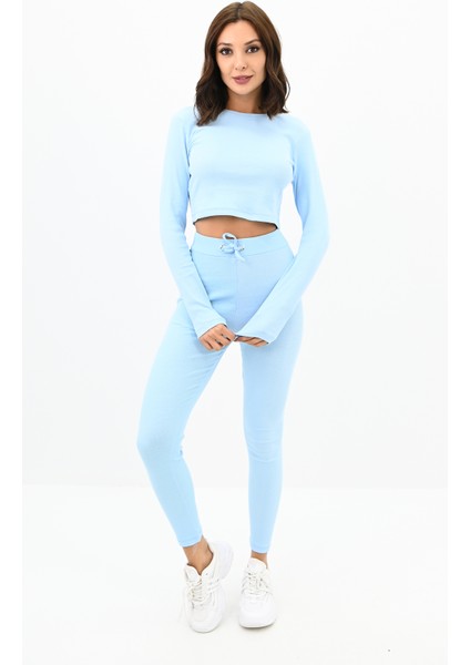 Kadın Kaşkorse Crop Tayt Takım 3727-23