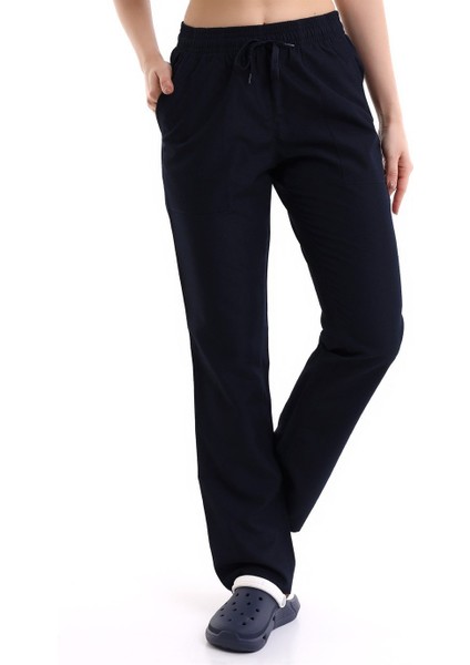 Alpaka Unisex Pantolon Bel Lastikli - Lacivert modelleri