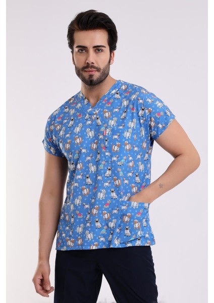 Yarasa Kol Dijital Unisex Desenli Üst - 6501 Küçük Patiler