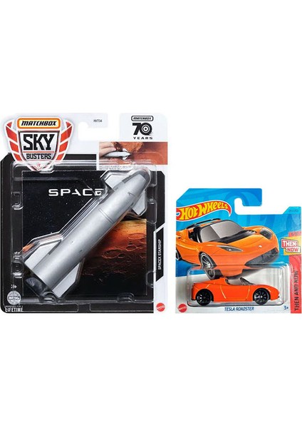 Tesla Roadster & Matchbox Spacex Starship Seti