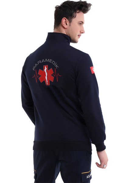 Paramedik Sweatshirt Kışlık Unisex Balıkçı Yaka - Lacivert fırsatları