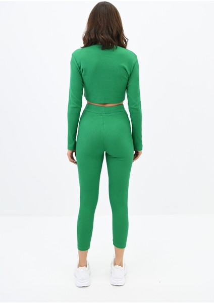 Kadın Kaşkorse Crop Tayt Takım 3727-23 modelleri