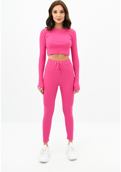 Kadın Kaşkorse Crop Tayt Takım 3727-23 modelleri