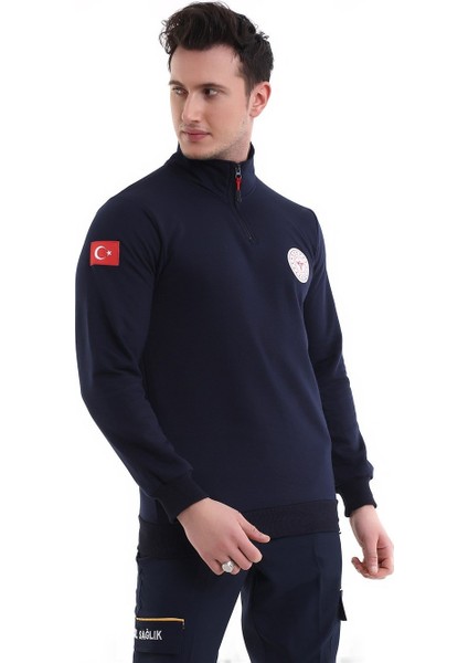 Bilenn Tekstil 112 Sweatshirt Kışlık Unisex Balıkçı Yaka - Lacivert