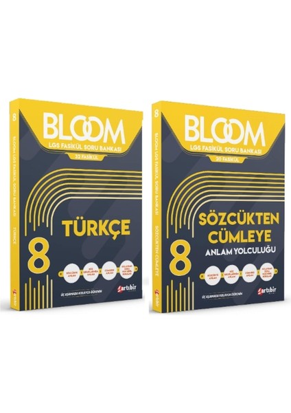 8. Sınıf Bloom Türkçe - Sözcükten Cümleye Anlam Yolculuğu LGS Fasikül Soru Bankası 2 Kitap