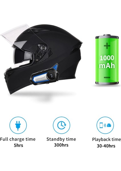 BT31 Bluetooth 5.0 Kask Motosiklet Intercom Kulaklık/motosiklet Interkom Su Geçirmez Ledli