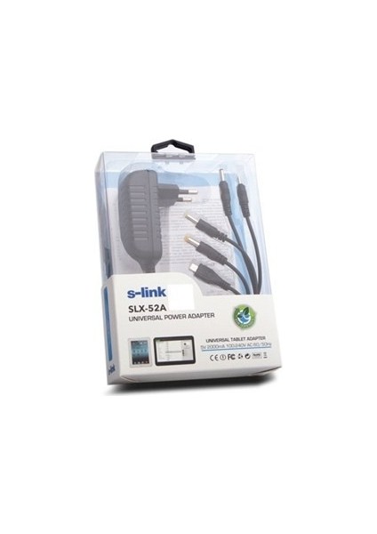 S-Link SLX-52A 5 Volt 2 Amper Çok Uçlu Adaptör Şarj Aleti Cihazı 5V-2A