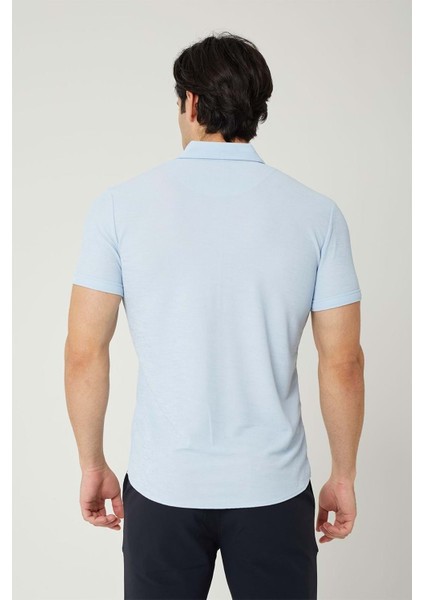 Ütü Istemeyen Kısa Kol Regular Kesim Buz Mavi Erkek Gömlek modelleri