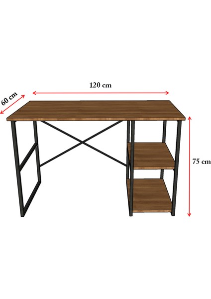 Asra Trend Raflı Metal Çalışma Masası