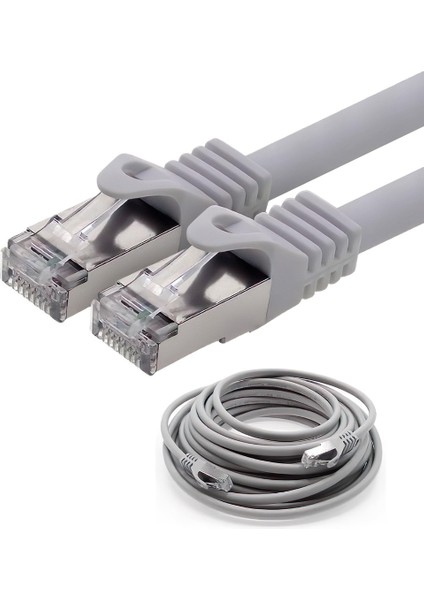 Powermaster Internet Kablosu 3 Metre Cat7 Ethernet Kablosu RJ45 23 Awg Soket Jackları Takılı Hazır Kablo