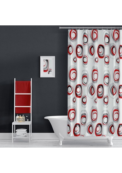 Banyo Duş Perdesi 4954 Karma 110X200 Perde Borusu Askı Aparatı 90X130