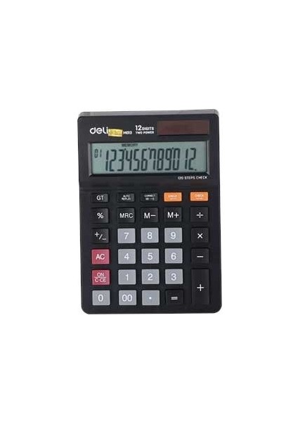 M01320 Hesap Makinası Masa Üstü 12 Hane Siyah