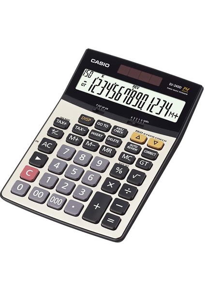 DJ-240 D Plus Masa Üstü Hesap Makinesi 14 Hane Metal Yüzey (Tax 300 Işlem Kontrollü)