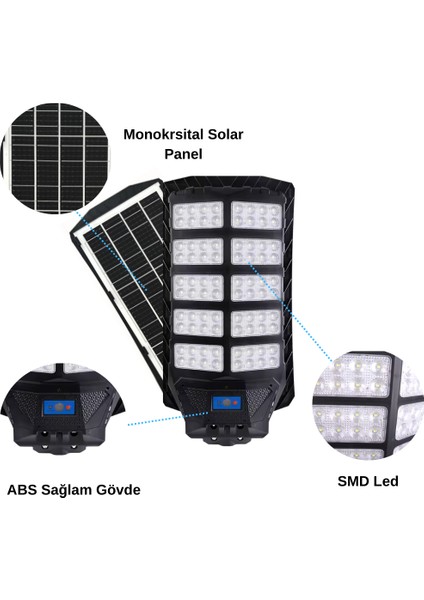 N&D Lighting Forlife 1000 Watt Güneş Enerjili Solar Sokak ve Yol Aydınlatma Armatürü