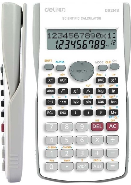 Bilimsel Hesap Makinesi 240F-10+2 Digits Beyaz D82MS