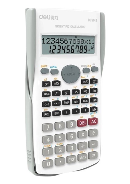 82MS 240 Bilimsel Fonksiyonlu Hesap Makinesi 12 Hane Beyaz