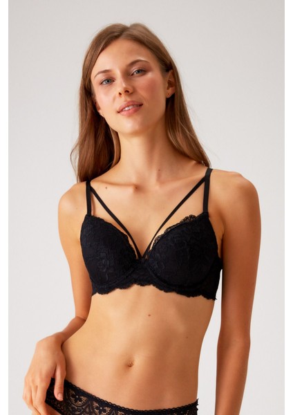 6215 Rome Balenli Soft Push Up Dantelli Sütyen