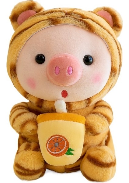 Sevimli Dönüşüm Süt Çay Domuzu Bebek Piggy Peluş Oyuncak Yastık Kız Küçük Bebek Sekiz Inç Bebek (Yurt Dışından)