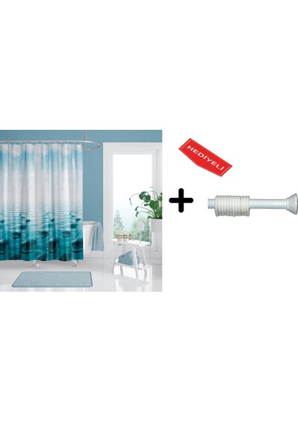 Banyo Duş Perdesi 5075 120X200 Perde Borusu Askı Aparatı 90X130