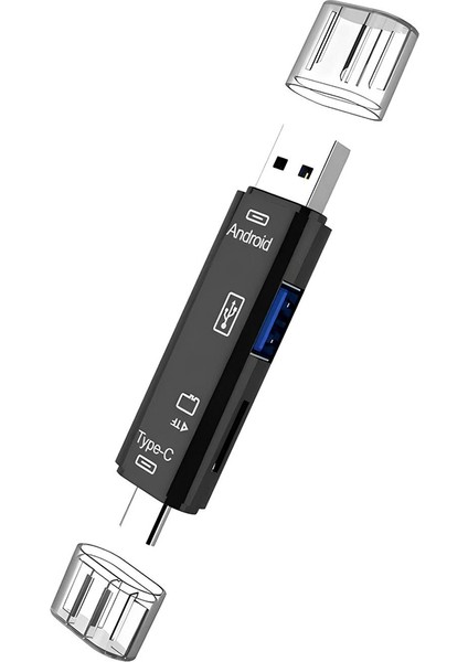 5in1 USB 3.0 Type-C Micro-Usb Kart Okuyucu Çevirici