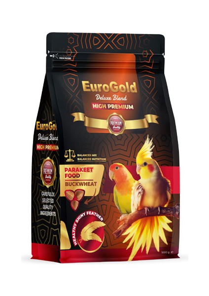 Eurogold Deluxe Paraket Yemi Karabuğdayli 1000 Gr. x 2 Adet 326107