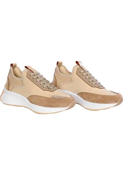 Hafif Ve Rahat Tabanlı Günlük Şık Ve Spor Kadın Slip-On Ayakkabı Taş Detaylı Fv428Fv fırsatları