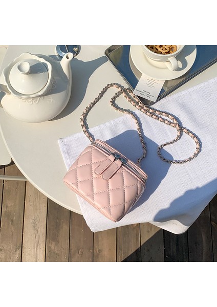 Çok Yönlü Omuz Ruj Çantası Zincir Mini Küçük Çanta Rhombus Messenger Çanta (Yurt Dışından)