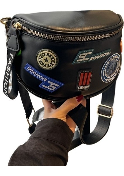 Geniş Harfli Omuz Crossbody Çanta Göğüs Çantası (Yurt Dışından)