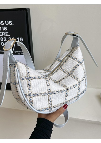 Niş Tasarımlı Çok Yönlü Taşınabilir Ekose Omuz Çantası (Yurt Dışından) fiyatları