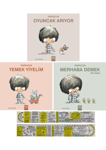 Yavrucuk Oyuncak Arıyor - Yemek Yiyelim - Merhaba Demek Ne Güzel 3 Kitap - Rocio Bonilla - Cetvel