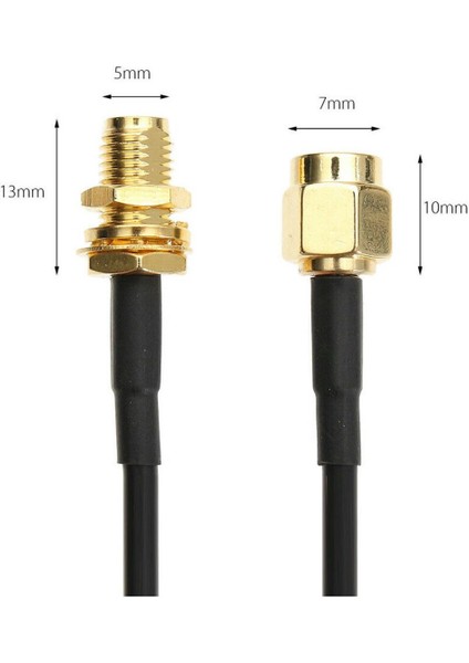 RG174 50 Ohm Koaksiyel Rp Sma Erkek Rp Sma Dişi 3 Metre Kablo Rf Sinyal Uzatma Kablosu 0-6ghz