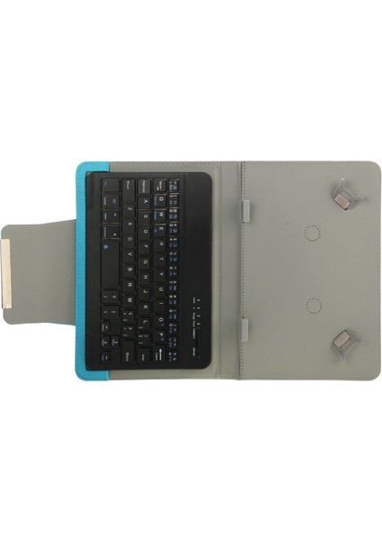 10.1 Inç Tablet Pc Için HSD-PT7012 Bluetooth Klavye Pu Kılıf Mavi (Yurt Dışından)