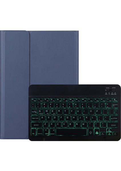 Lenovo Tab M10 Hd Gen 2 Mavi Için Arka Işık Klavye Kılıfı (Yurt Dışından)