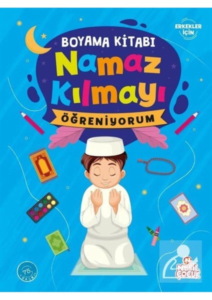 Namaz Kılmayı Öğreniyorum Erkek - Boyama