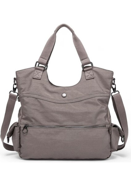 Metalik Kumaş Omuz Çantası BC 3221 - Vizon