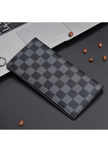 Moda Erkek Uzun Zip Cüzdan Ekose Debriyaj (Yurt Dışından) modelleri