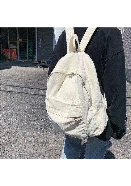 Retro Mori Yıkanmış Kanvas Sırt Çantası Okul Çantası (Yurt Dışından) fiyatları