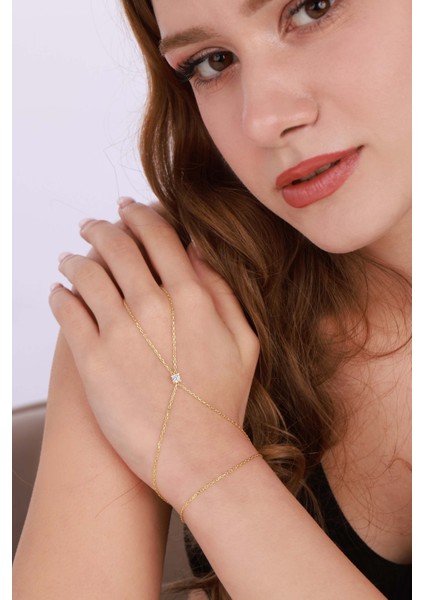 Tek Taşlı Gümüş Şahmeran Bileklik - Rose Renk fırsatları