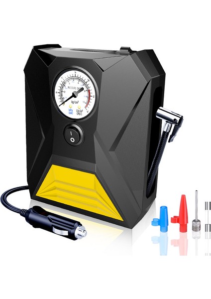 Işaretçi Stili 12V Araba Hava Kompresörü Pompası Elektrikli Lastik Şişme Taşınabilir Dijital Oto Lastik Şişirme Araba Motosiklet Için LED Işık Lastik Pompası (Yurt Dışından)