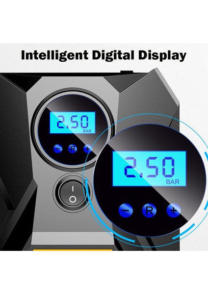 Işaretçi Stili 12V Araba Hava Kompresörü Pompası Elektrikli Lastik Şişme Taşınabilir Dijital Oto Lastik Şişirme Araba Motosiklet Için LED Işık Lastik Pompası (Yurt Dışından) fiyatları