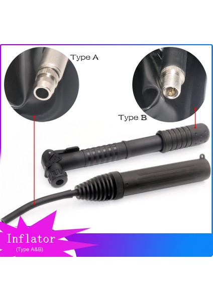 Şişirici Tip B Transfer Pompası Yüksek Basınçlı Hortum Hava Şok Şişirme Koltuk Minderi Oto Araba Tekne Motosiklet Bisiklet Bisiklet Lastiği (Yurt Dışından)